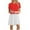 Red, variant on Womens Summer Dresses Sevevn Women's Casual Color-Blocking Printed Short-Sleeved Round-Neck Dress