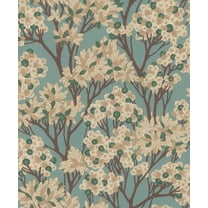 Rasch Stickley Sky Blue Tree Wallpaper