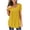 Yellow, variant on Women's Summer Solid Round Neck Button Pleated Short Sleeve Tops