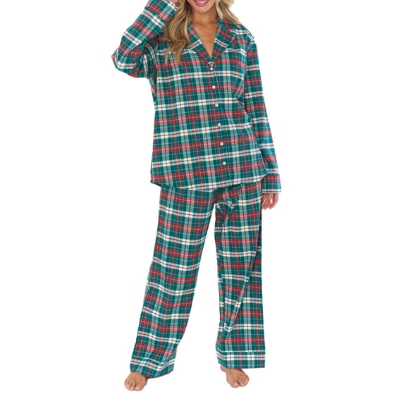 Michellecmm Women Pajamas Lounge Set Long Sleeve Shirts Tops and Pants Outfits