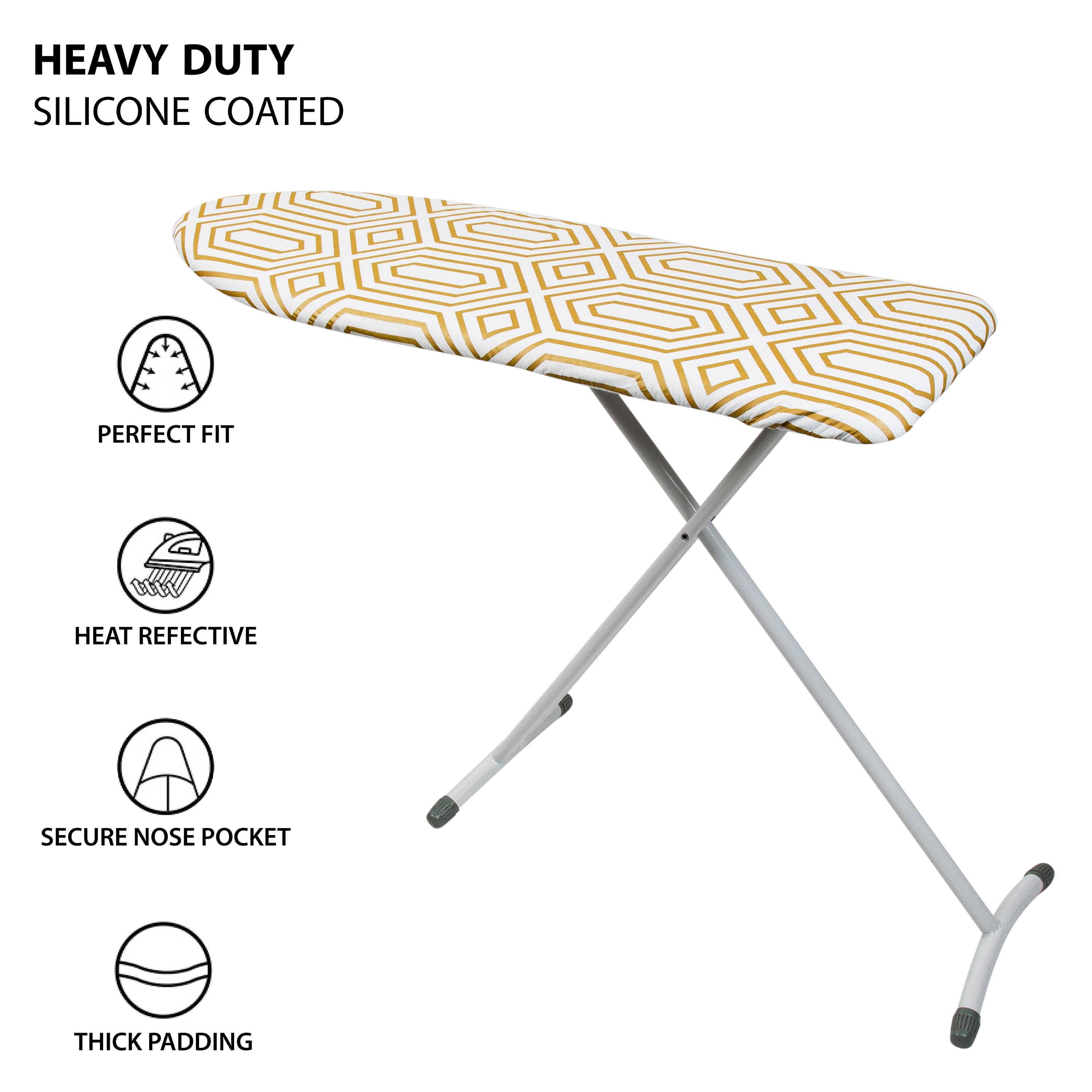 Simplify Scorch Resistant Ironing Board Cover & Pad in Gold