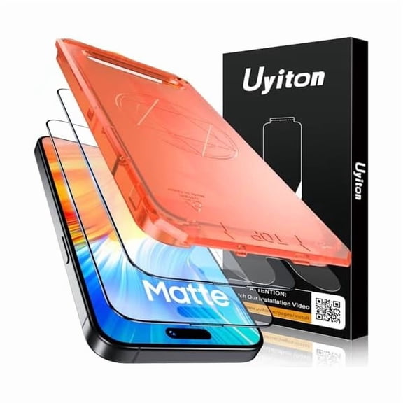 ccwonima for iPhone 15 Pro Matte Screen Protector, Anti-Fingerprint [Easy to Install] Anti-Reflection Shatterproof Full Coverage [Case Friendly] Anti-Glare 9H Tempered Glass Screen Cover, 2 Packs