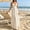 Apricot, variant on Morttic Women's Bohemian Tie Halter Neck Backless Tiered Maxi Dress – Ruffle Hem, Solid Color, Beach Vacation Long Dress White,XXL