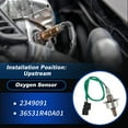 thumbnail image 2 of Sensor de oxígeno upstream para Honda Accord 2008-2012, para Honda CR-V 2010-2011, para Acura TSX 2009-2014 2.4L L4 2349091/36531R40A01 1 pieza, 2 of 7