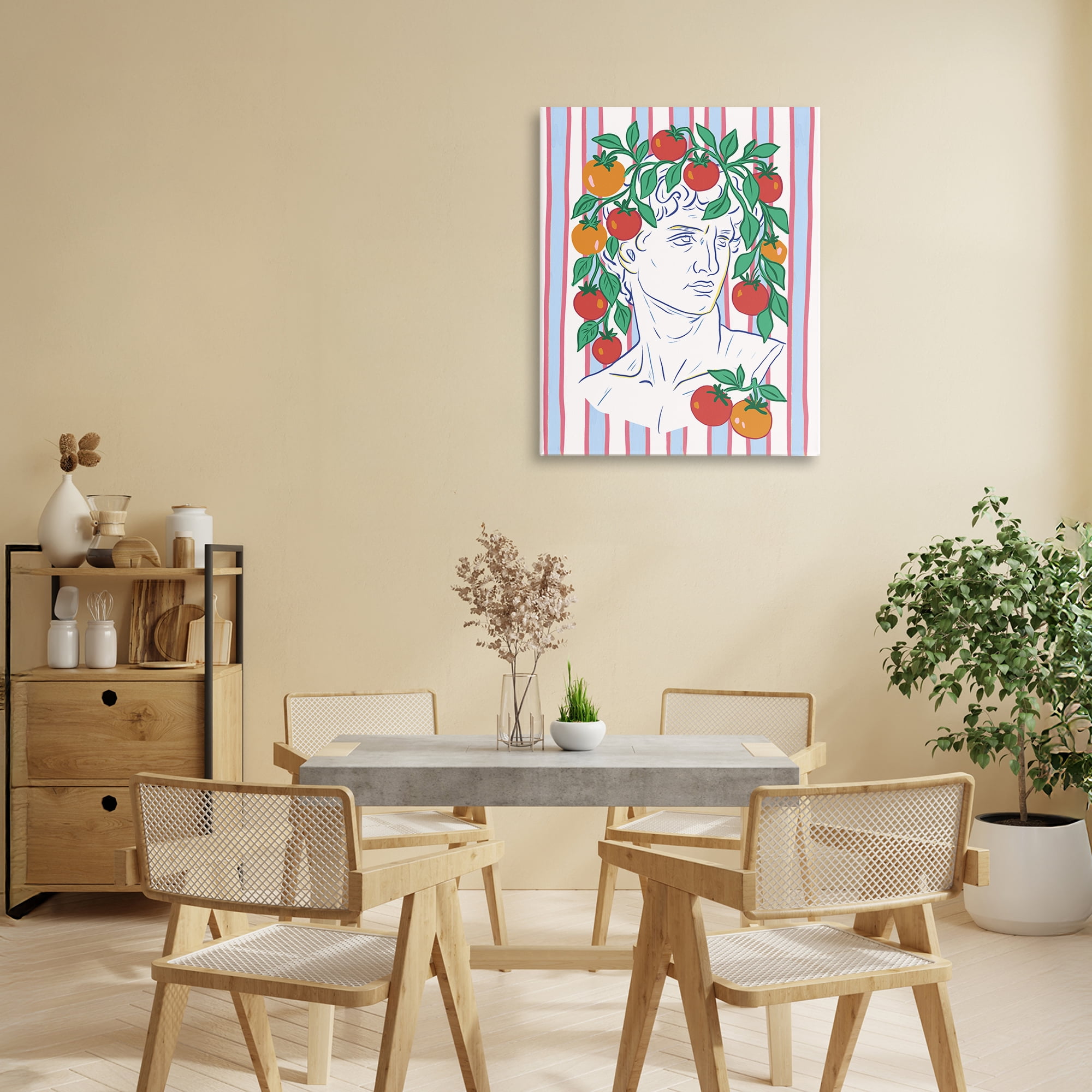 Stupell Industries La Rossa Sculpture Face Canvas Wall Art, design by Radhika Modi
