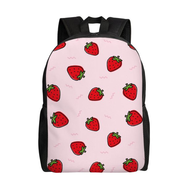 Fotbe Strawberry Mochila de Viaje para Laptop, Mochila Ejecutiva Delgada y Resistente 15.6"
