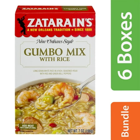 - (6 Pack) Zatarain's Gumbo Mix, 7 oz