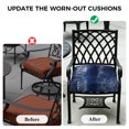 thumbnail image 4 of Outdoor Patio Cushion Covers 4 Pack Navy Blue Paint Patio Chair Cushion Covers with Ties and Zipper Abstract Art Graffiti Waterproof Outdoor Seat Cushion Covers for Patio Furniture 24"x24", 4 of 8