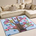 thumbnail image 2 of Coolnut Lightweight Soft Area Rugs 63 x 48 in, Tree Full of Owls Floor Mat for Kids Playing Room Hardwood Floor Living Room Nursery Rugs, 5'3" x 4', 2 of 6