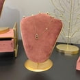 thumbnail image 1 of Organizador de joyas de metal, soporte de almacenamiento, soporte de almacenamiento, gran capacidad para collar, de mujer, pendientes Fondo medio redondo Soledad Estante de exhibición de la joyería, 1 of 9