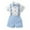 Sky Blue, variant on Boys Athletic Sets Short Sleeve Solid Tops Suspenders Scrubs for Boy Set,Sky Blue,70