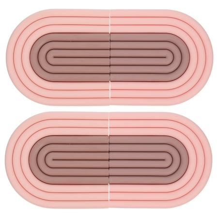 

4Pcs Silicone Heat Insulated Pads Anti-slip Kitchen Pot Pads Table Coasters