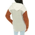 thumbnail image 2 of Women's Gameday Couture Gray Texas Longhorns Vintage Wash Corduroy Full-Snap Hooded Shacket, 2 of 2