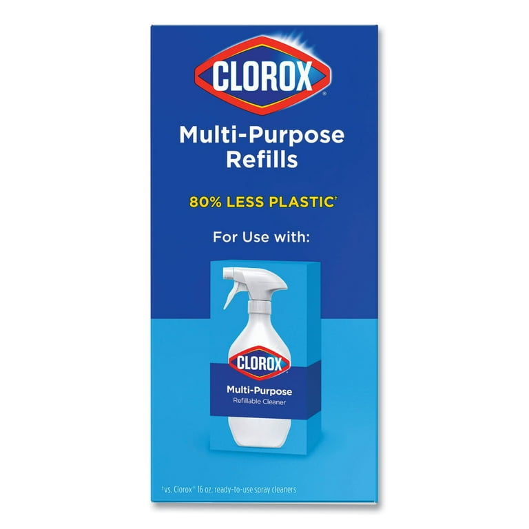 Clorox Multipurpose Degreaser Cleaner Refill Pods, Crisp Lemon Scent, 2 Pods/Box, 8 Boxes/Carton