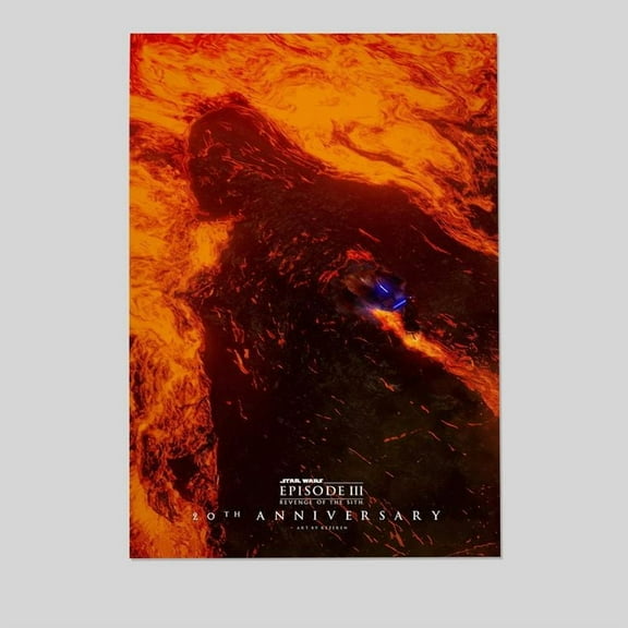 Cleveland Vinyl Star Wars Episode III Revenge of the Sith 20th Anniversary Lava & Fire Poster Birth of Darth Vader Retro Style - Size 24''x36'' - Postora