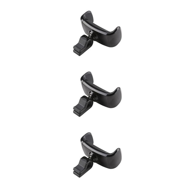 crativent Automotive Smartphone Holder Portable Rubber Lining Removable Rotatable Stand Bracket Rack for 3.5 to 6-inch Phones Black 3Set
