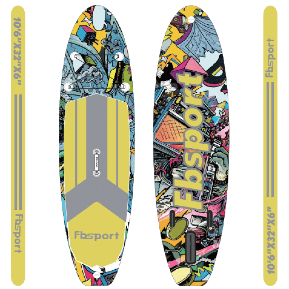 Fbsport Graffiti Surfboard Inflatable Stand Up Paddle Board