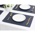 thumbnail image 6 of Unique Bargains Faux Leather Table Placemats for Kitchen Dining Table Light Dark Blue, 6 of 7