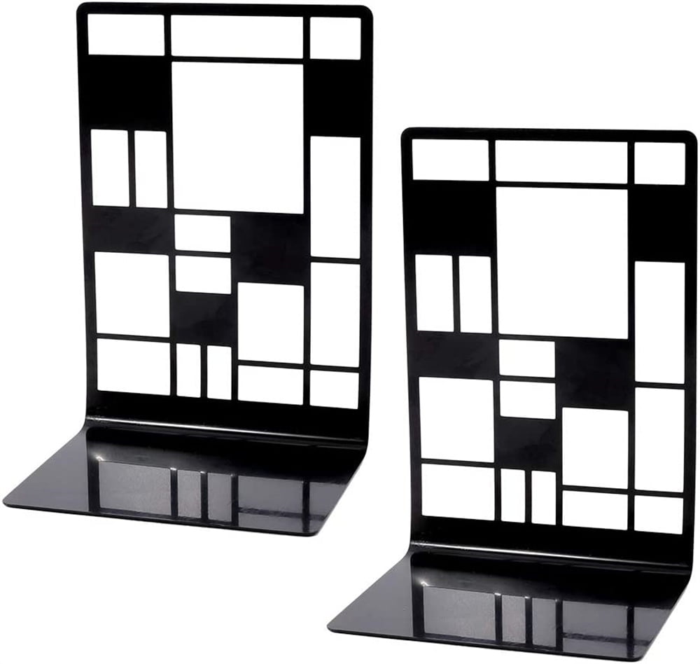 NOGIS Book Ends, Bookends, Book Ends for Shelves, 1Pair Non Skid Metal Heavy Duty Bookend for