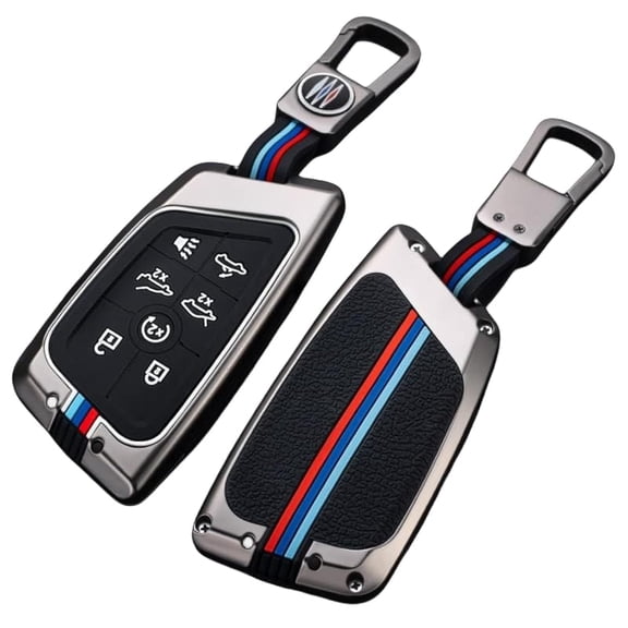 Alloy Protection Key Fob Cover Compatible with Cadillac 2020 - 2024 Escalade/CT5/XT5 - 6  7Buttons Keychain Accessory
