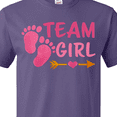 thumbnail image 4 of Inktastic Team Girl Pink Footprints and Arrow T-Shirt, 4 of 5