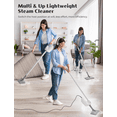 thumbnail image 6 of 10-in-1 Detachable Handheld Steamer & Floor Steam Mop, 350ml Tank, 10s Fast Heat-Up, 2 Steam Levels for Hardwood, Tile, Grout, Carpet -Pure White, 6 of 10