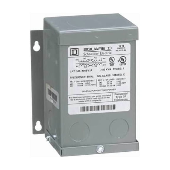 General Purpose Transformer, 100 VA, NEMA 3R, 120/240V AC, 240/480V AC