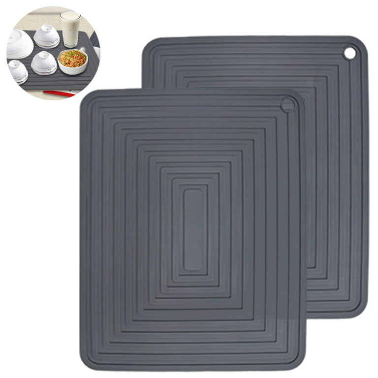 2 Pcs Large Silicone Trivet Mat, Non Slip Thick Flexible Hot Pads