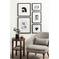 thumbnail image 4 of Kate and Laurel Gallery Contemporary Rectangle Minimal Graphic Framed Art Set of 5, Varying Sizes, Black, Modern Five-Piece Framed Wall Art for Gallery Wall Frame Set in Living Room Wall Decor, 4 of 9