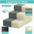 thumbnail image 3 of Large Dog Stairs for High Beds - Extra Wide Pet Steps for Large Dogs to Get on Tall Bed 3 Deep Step Cat Ramp for Couch, 3 of 8