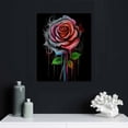 thumbnail image 4 of ARISTURING Modern Graffiti Canvas Wall Art Abstract Colorful Rose Painting Pop Poster Art Prints Contemporary Street Art for Living Room Bedroom Wall Decor Stretched and Framed 16x20 inch, 4 of 4
