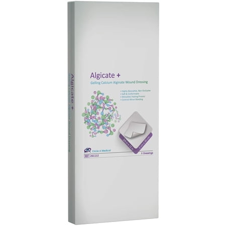 Circle-A-Medical Algicate + Gelling Calcium Alginate Wound Dressing Sterile 3/4"x 12" 5Pack