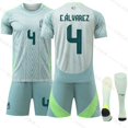thumbnail image 1 of 2425 New Mexico Away Quick Dry Green Football Sportswear #4 E.ALVAREZ Copy Player Name Jersey, 1 of 2