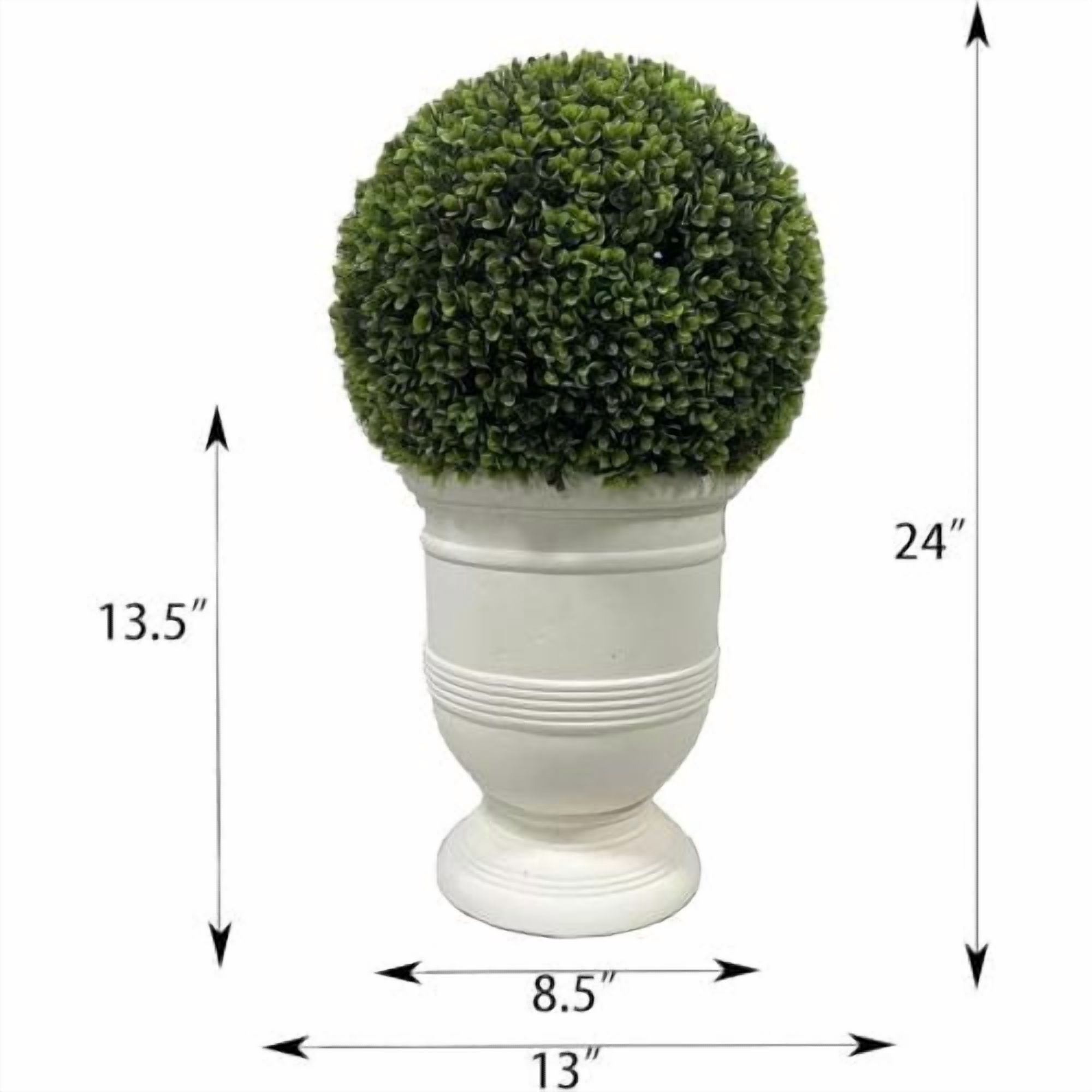 Holaki 24" potted artificial plants, UV-Resistant Faux Outdoor Plants for Porch, Garden, Front Door Decor, Indoor Home Office Decoration