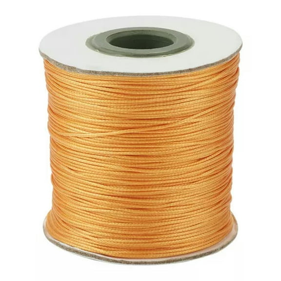 U8MO 185yards Waxed Polyester Beading Cord Jewelry Thread Craft String Spool 0.5mm-Orange