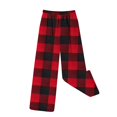 thumbnail image 5 of JJHGVB Flannel Pajama Pants Women Plaid Pajama Pants Lounge Pants Womens Women's Fleece Pants Women’s Pants Comfortable Pants for Women Fleece Pant Red M, 5 of 5