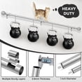 thumbnail image 3 of OLV 1" Silver Twist Cage Adjustable Single Curtain Rod Set for Windows,30-60", 3 of 8
