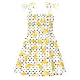 thumbnail image 2 of Gubotare Robe Fille Tout-Petit Robe Fille Décontractée Col Rond Ligne A Manches à Volants Longueur Genou Robes 3T 4T (Jaune, 3-4 Ans), 2 of 3