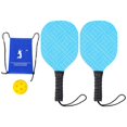 thumbnail image 1 of Juego de paletas de pickleball de madera, raqueta de 2 raquetas para 2 raquetas 1ball 1bag Zulema Piedra de Pickleball, 1 of 7
