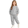 thumbnail image 2 of CUSTG Toddler Unisex Sets Elegant Crewneck Long Sleeve And Wide Leg Trousers With Modern For Everydaywear And Party Leisure Style School Classroom Vacation Outfits, 2 of 8