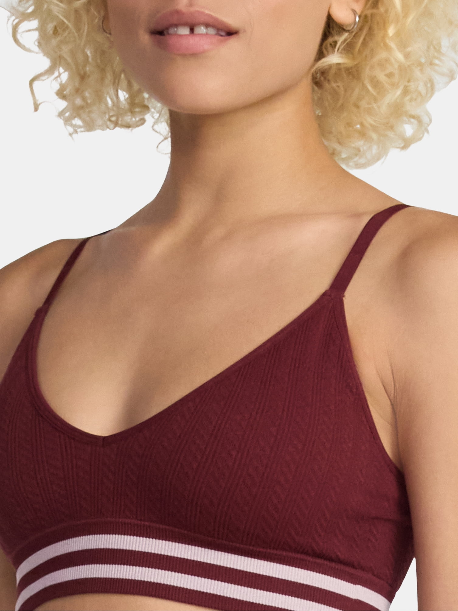 No Boundaries Seamless Triangle Bralette & Boyshort Set, 2-Piece, Women's XS-XXXL