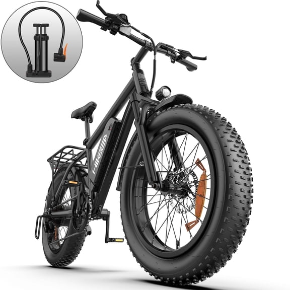 HiKeep 26” Fat Tire Electric Bike for Adults, 750W 1500W Peak Motor, 48V 15.6Ah UL2849 Certified Battery, 30MPH Off-Road E-Mountain Bike, Shimano 7-Speed, Black