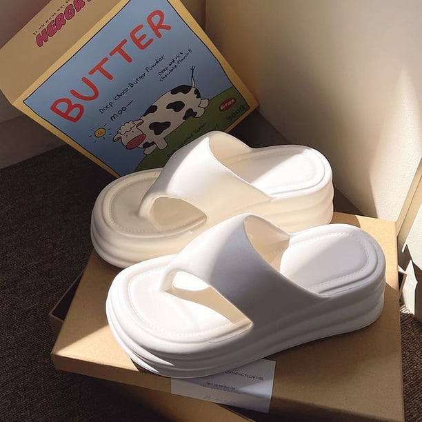 Zapatillas de verano de alta calidad para mujer, sandalias de moda para interior y hogar, chanclas de suela gruesa de EVA para mujer, zapatos de playa para exterior