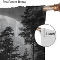thumbnail image 5 of Gothic Forest Curtains,Dark Black Nature Star Tree Scenery Foggy Woodland Landscape Art Printed Window Treatments Living Room Bedroom Window Drapes 2 Panel, 42x84, 5 of 6