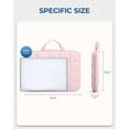 thumbnail image 4 of BAGSMART Upgrade Laptop Sleeve Bag with Anti-theft Zipper, 13"-14" Shockproof Protective Laptop Case Cover Computer Bag Compatible with Dell, HP, Lenovo, Baby Pink, 4 of 8