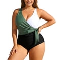 thumbnail image 2 of Women's Two Piece Tankini Swimsuits Plus Size Swimsuit Floral Print Tankini With High Waisted Bottoms Supportive Underwire Bathing Suits Swimwear L, 2 of 4