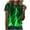Green, variant on Fesfesfes Tshirt for Women Fashion Womens Fashion Print Tops Short Sleeve Out Blouse Funny Round Neck T-Shirt Tops Womens Casual Tops M(US:6)
