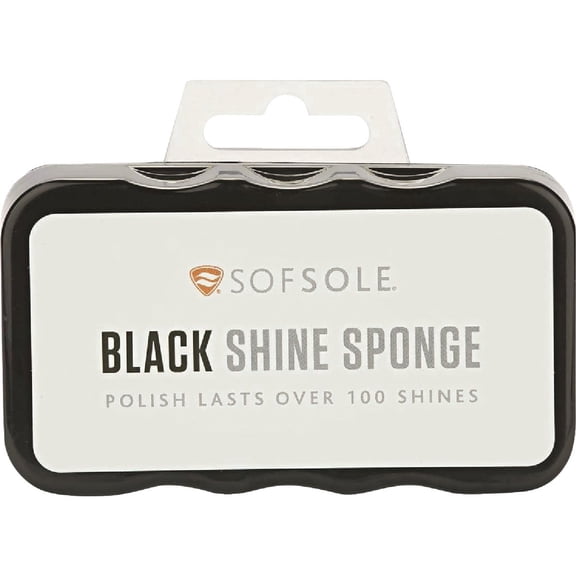 Sof Sole Shine Sponge - Instant Shoe Shine, Great for Home, Office or On the Go - Black