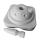 thumbnail image 2 of Base de sombrilla rellenable, soporte para poste de sombrilla, sombrilla estable y duradera. Blanco, 2 of 9