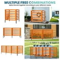 thumbnail image 5 of Brown 3 Panels Air Conditioner Fence Panels, 36" Outdoor Wood Privacy Screens, Equipment Enclosure with 4 Metal Stakes for Backyard, Garden, Patio, Pool, Outside, 5 of 8